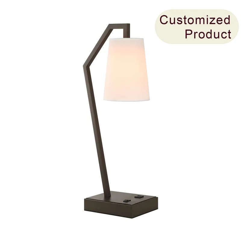 Modern Bronze USB Table Lamp with Fabric Shade for Bedroom & Office XB-TL290-DB — XiNBEi Lighting LED General Lighting 60.0W 