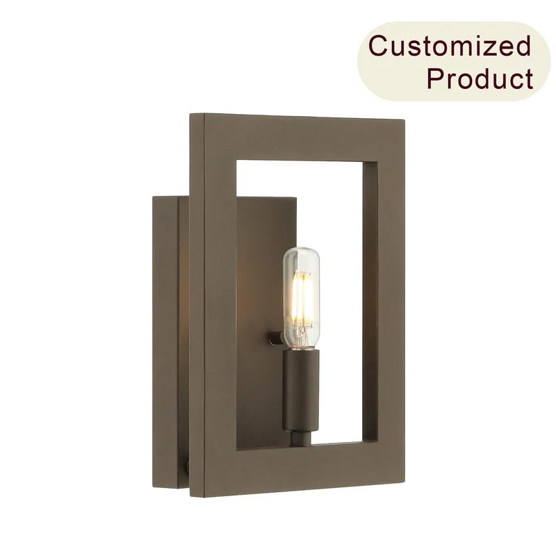 Modern 1-Light Dark Bronze Wall Sconce with LED Bulb for Vanity XB-W1278-1-DB — XiNBEi Lighting LED Wall Lights 3.5W 2700K