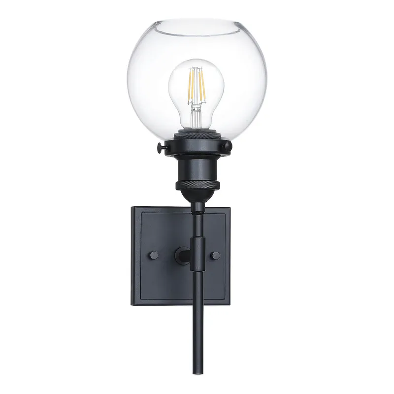 Modern 1-Light Globe Bath Sconce for Kitchen & Bathroom XB-W1275-1-MB — XiNBEi Lighting LED Wall Lights 60.0W 
