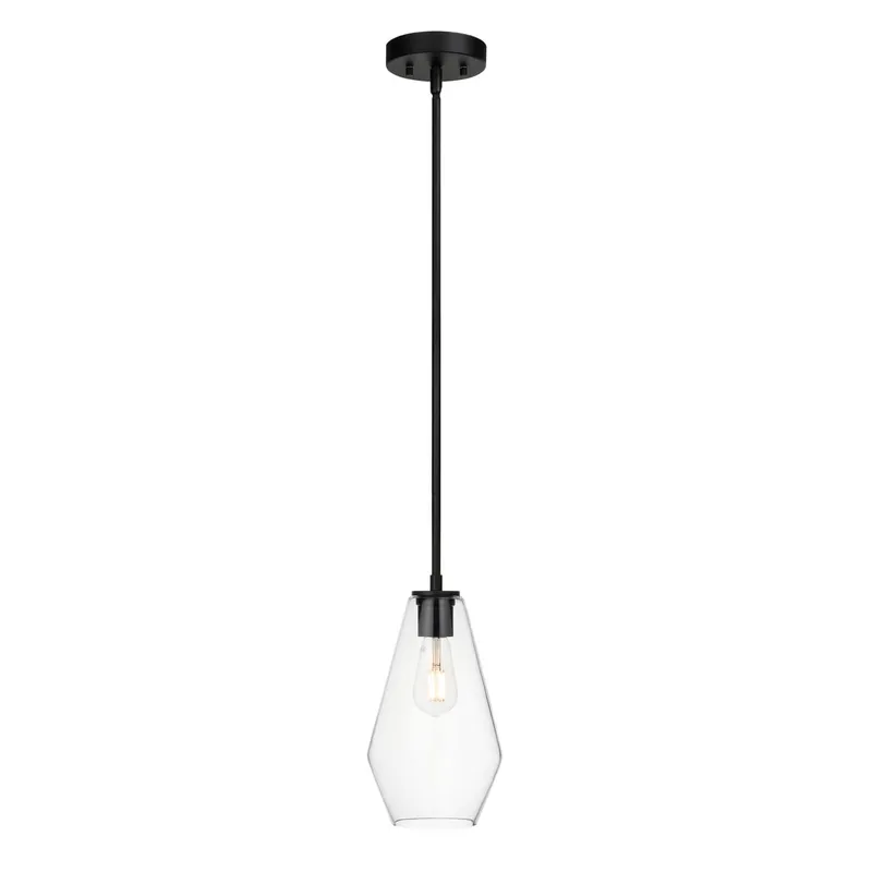 Modern Glass Pendant Light, Black Kitchen Hanging Light Fixture, Adjustable Height XB-P1228-MB — XiNBEi Lighting LED Pendant Lights 60.0W 