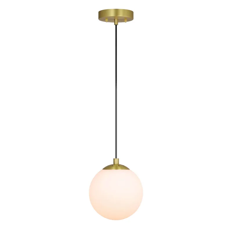Modern Globe Pendant Light, Kitchen Hanging Ceiling Light, Satin Brass Finish, Adjustable Height XB-P1211-SB — XiNBEi Lighting LED Pendant Lights 60.0W 