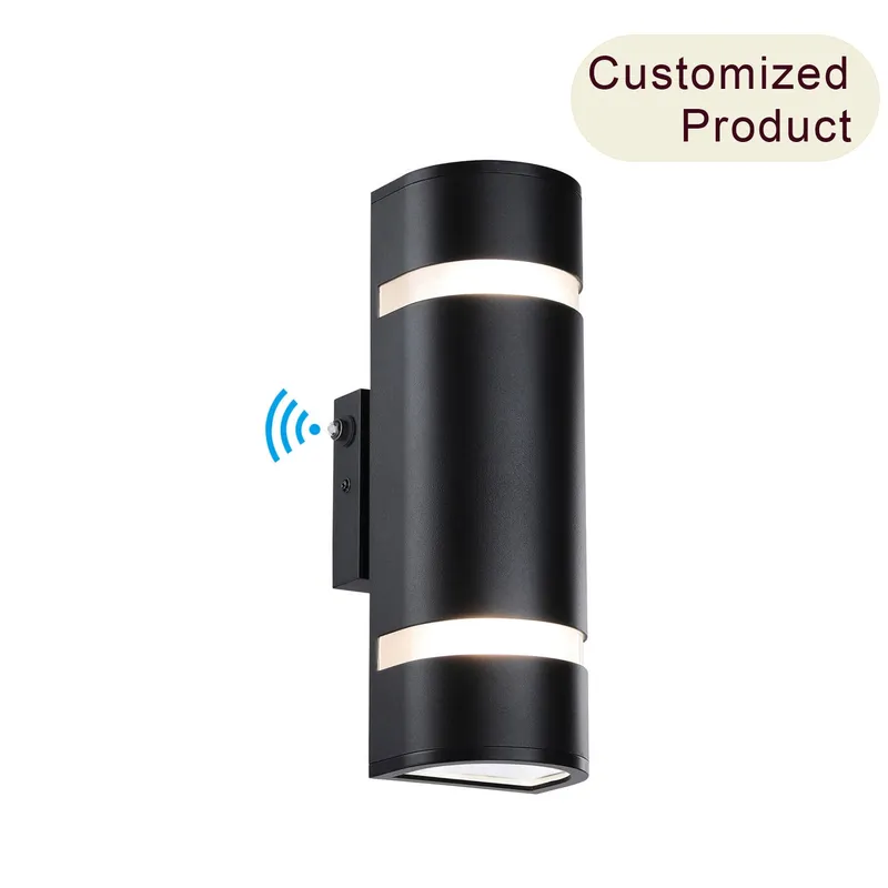 Dusk to Dawn Black Outdoor Sconce - 2-Light Waterproof Wall Light XB-W1112-SBK — XiNBEi Lighting LED Wall Lights 60.0W 