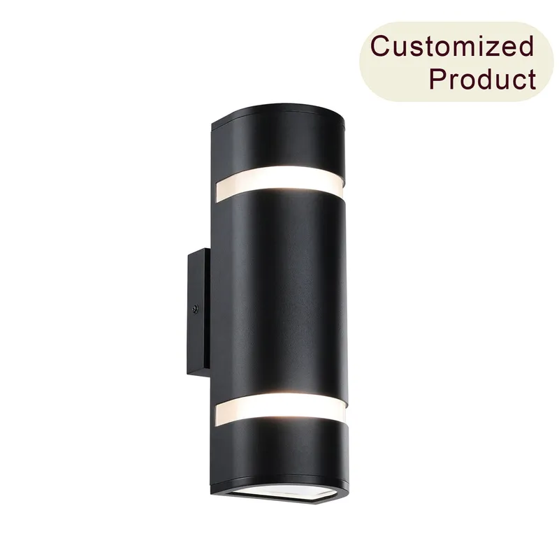 Outdoor Wall Sconce, Modern Water Proof D Shape Exterior Black Wall Light XB-W1112-BK — XiNBEi Lighting LED Wall Lights 60.0W 