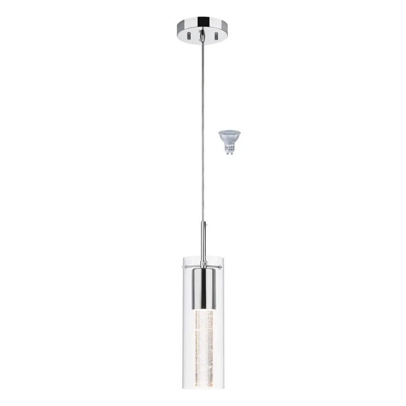 Modern Glass Mini Pendant Light with LED Bulb XB-P1110-CH — XiNBEi Lighting LED Pendant Lights 10.0W 3000K
