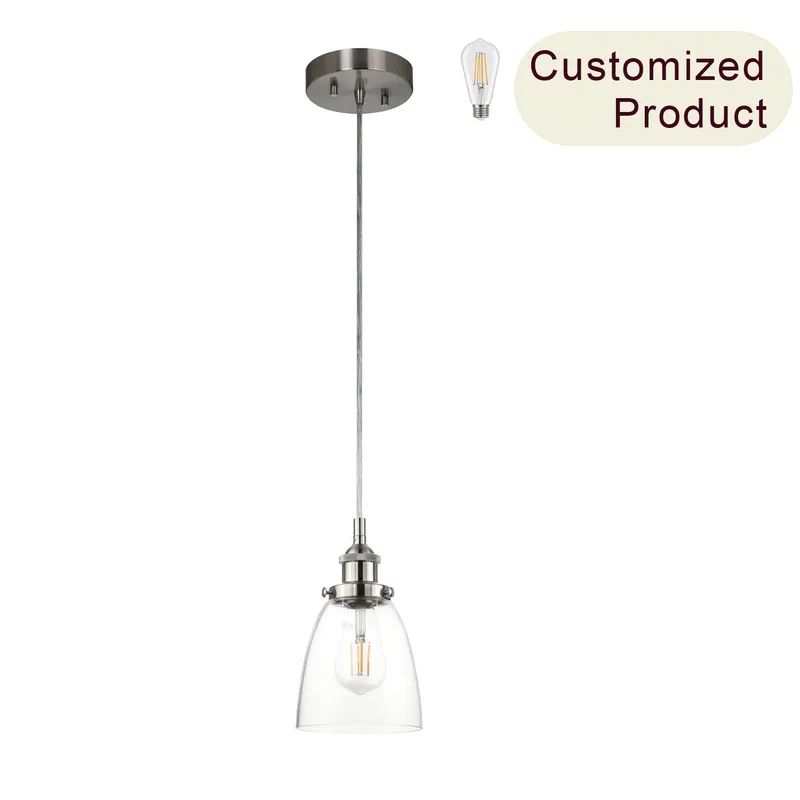 Modern Glass Mini Pendant Light with LED Bulb XB-P1160-BN-LED — XiNBEi Lighting LED Pendant Lights 10.0W 2700K
