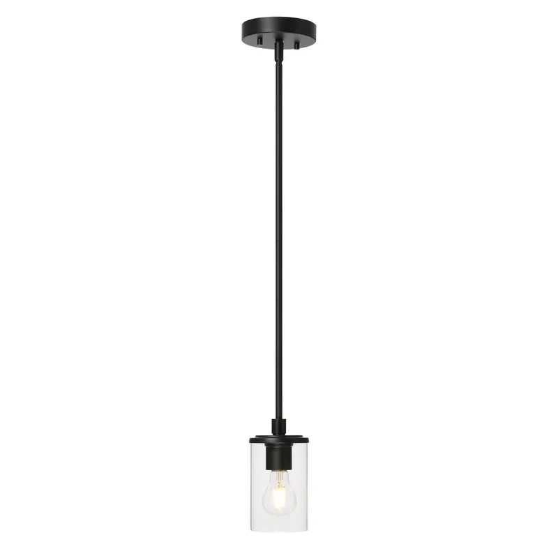 Modern Black Glass Mini Pendant Light - Adjustable Kitchen Ceiling Lighting XB-P1240-MB — XiNBEi Lighting LED Pendant Lights 60.0W 