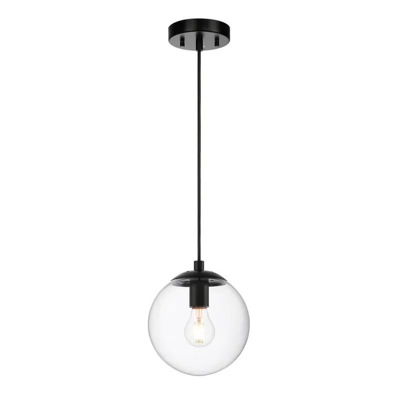 1-Light Modern Black Globe Pendant Light - Adjustable Ceiling Fixture XB-P1259-MBK — XiNBEi Lighting LED Pendant Lights 60.0W 