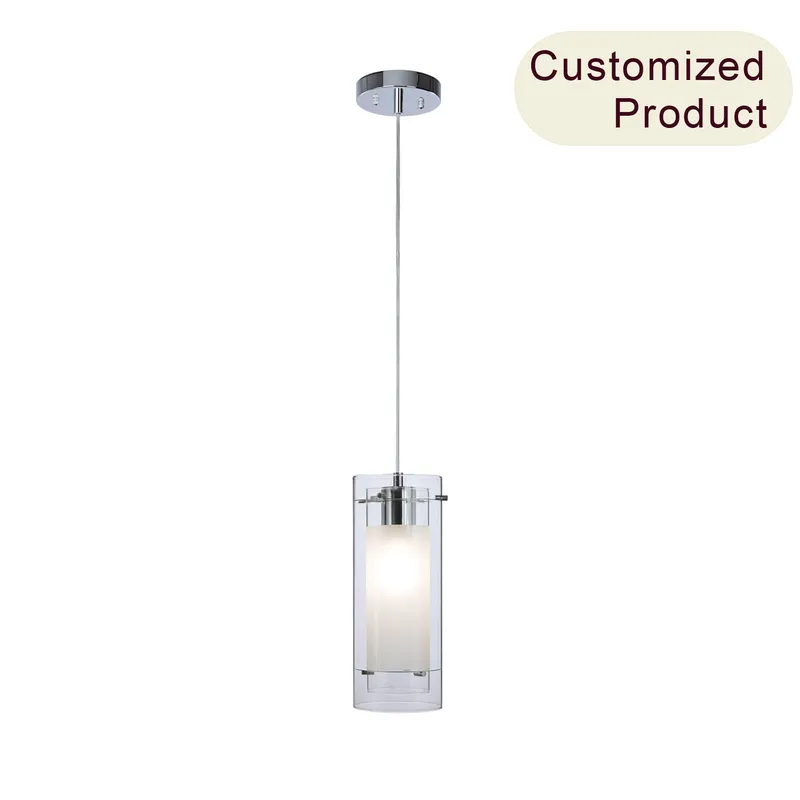 Modern Chrome Mini Pendant Light with Clear & Frost Glass XB-P1159-CH — XiNBEi Lighting LED Pendant Lights 60.0W 