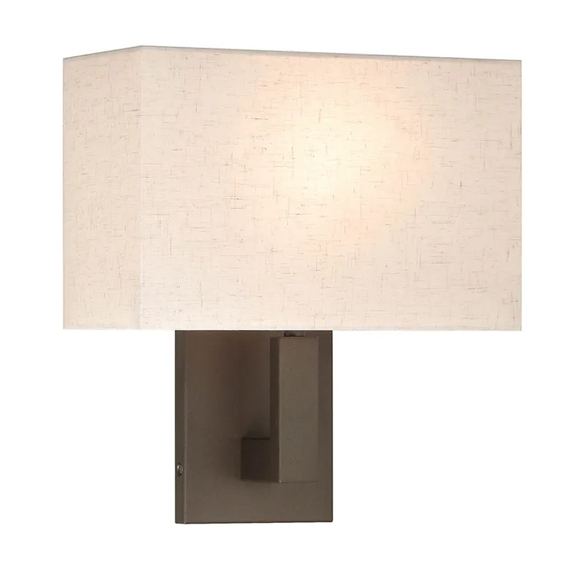 Dark Bronze Bedside Wall Sconce Light with Fabric Shade XB-W1289-DB — XiNBEi Lighting LED Wall Lights 60.0W 