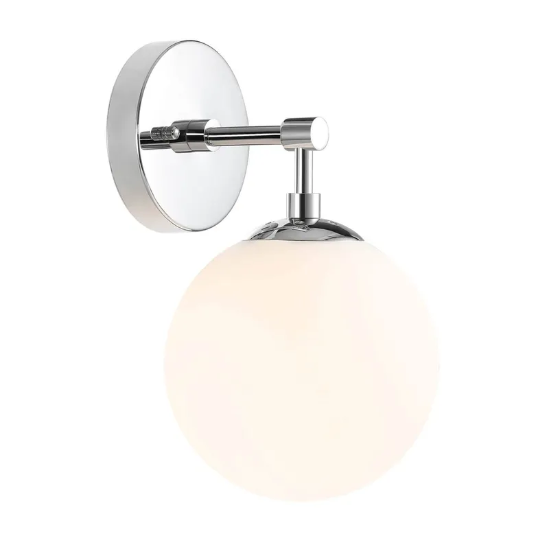 Modern Chrome Glass Wall Sconce XB-W1211-CH — XiNBEi Lighting LED Wall Lights 60.0W 