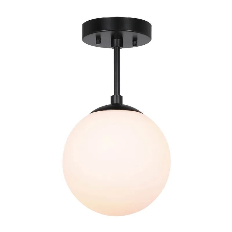 Matte Black Globe Ceiling Light for Living & Dining Room XB-SF1211-MBK — XiNBEi Lighting LED Ceiling Lights 60.0W 