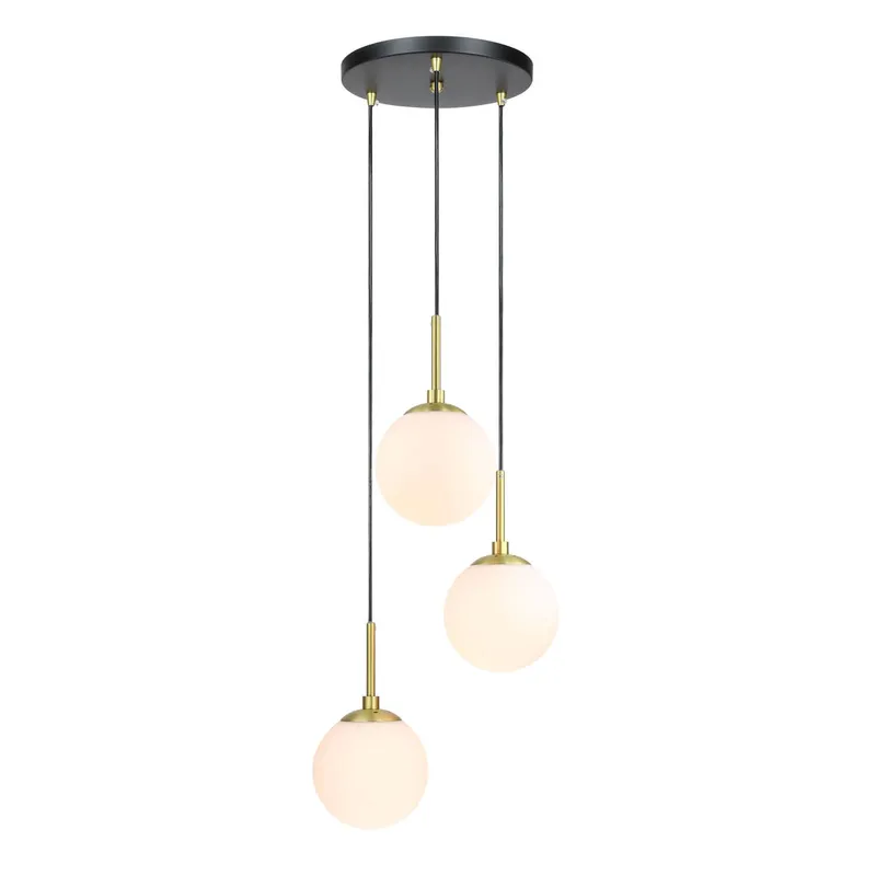 Modern Black Brass Pendant Light Fixture XB-P1304-3-MB — XiNBEi Lighting LED Pendant Lights 60.0W 