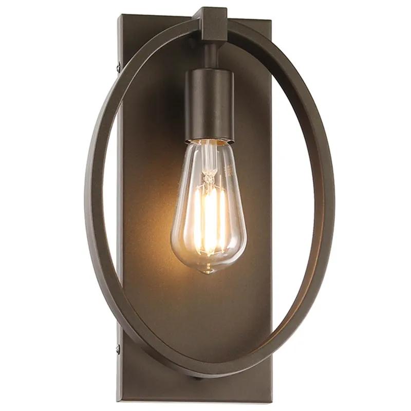 Farmhouse Oval Iron Wall Sconce- Dark Bronze XB-W1273-DB — XiNBEi Lighting LED Wall Lights 60.0W 