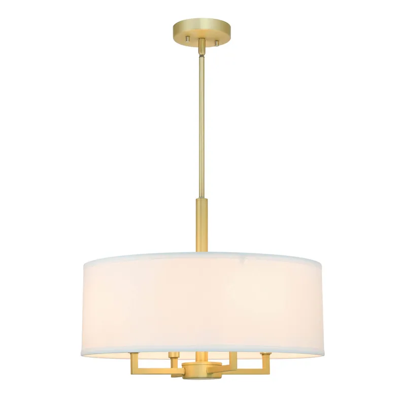 Modern 4-Light Drum Pendant Chandelier - Satin Brass Finish XB-P1296-SB — XiNBEi Lighting LED Pendant Lights 60.0W 