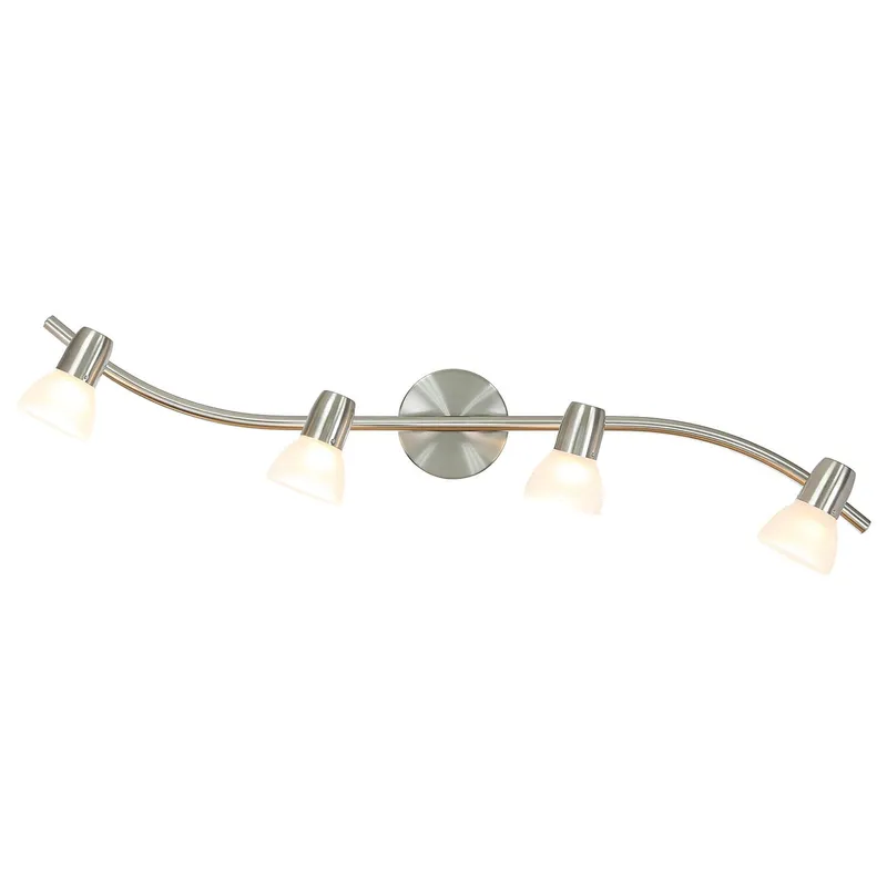 Modern 4-Light Kitchen Track Lighting - Brushed Nickel Finish XB-TR1223-4-BN — XiNBEi Lighting LED Track Lights 50.0W 