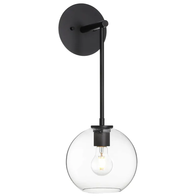 Matte Black Globe Glass Vanity Light - Retro Design XB-W1263-MB — XiNBEi Lighting LED Wall Lights 60.0W 