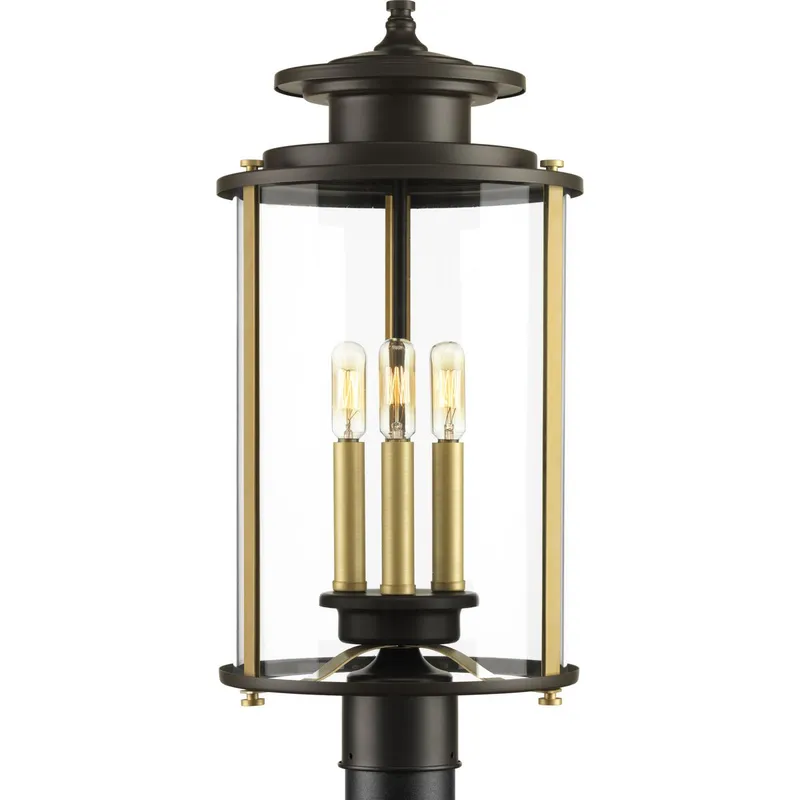 Squire Collection Three-Light Post Lantern — Progress Lighting LED Lighting Controls  