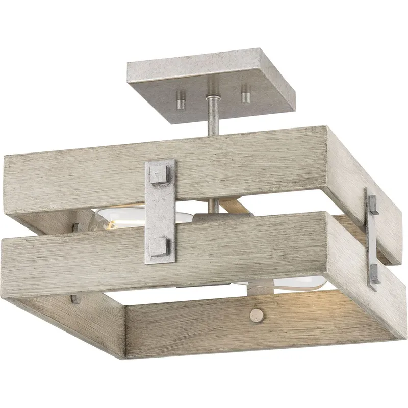 Hemsworth Collection Two-Light 13-1/2" Semi-Flush Mount — Progress Lighting LED Post Top Lights  