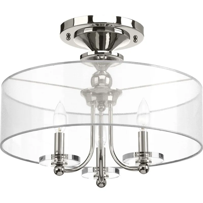 Marche' Collection Three-Light Semi-Flush Convertible — Progress Lighting LED Post Top Lights  