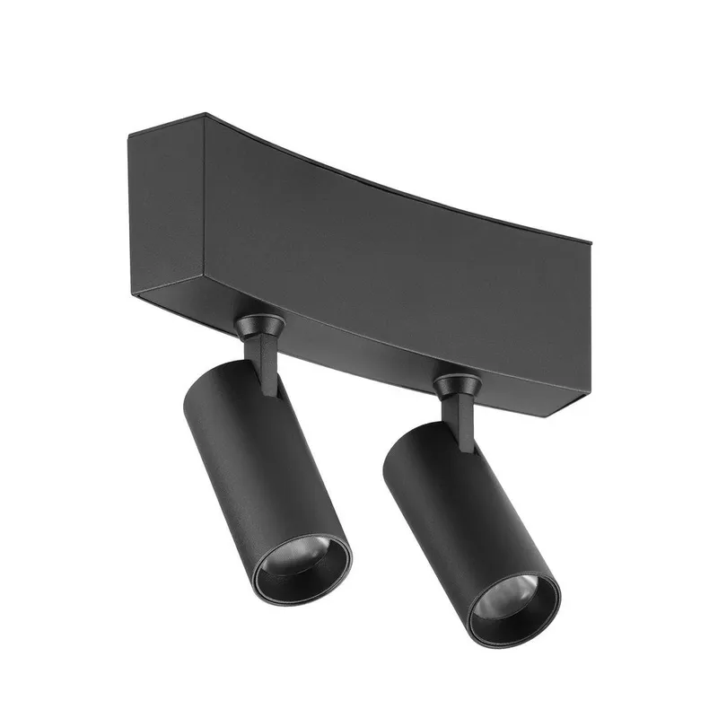 VONN LYNX Standard VTSH35TD9BL Curvy D9 Double Track Head — VONN Lighting LED Track Lights  