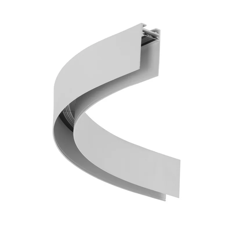 VONN LYNX Slim VTSLCURVY90D6BL Curvy Quarter Circle D6 Magnetic Track Profile — VONN Lighting LED General Lighting  