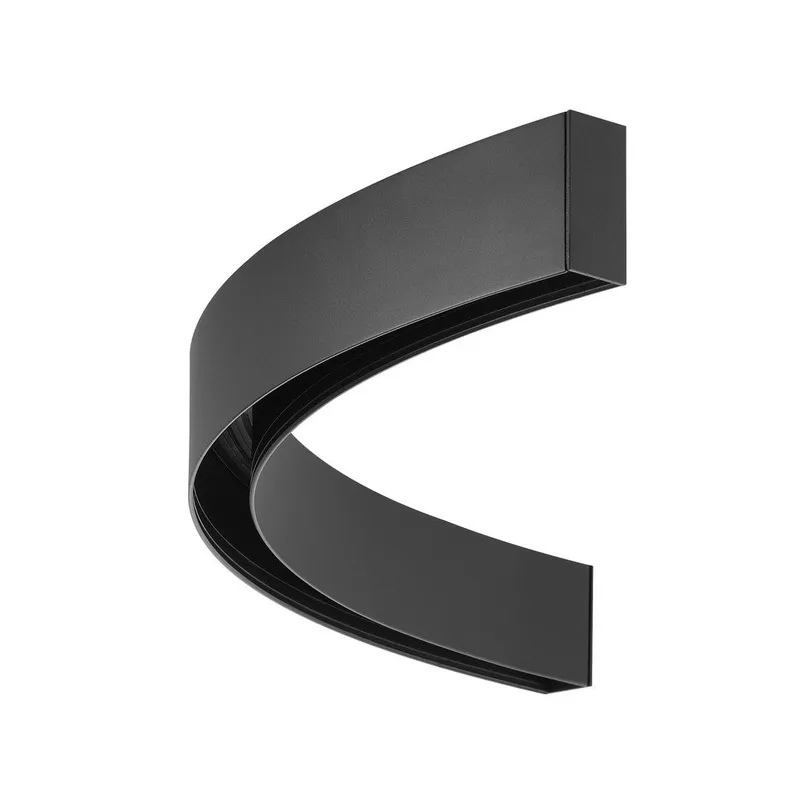 VONN LYNX Slim VTSLCURVY90D10BL Curvy Quarter Circle D10 Magnetic Track Profile — VONN Lighting LED General Lighting  