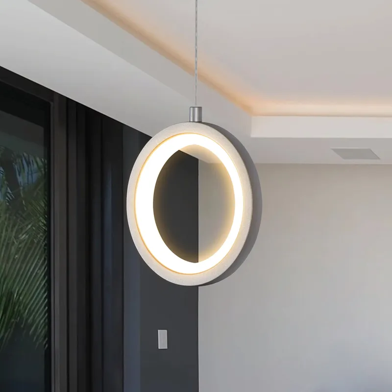 VONN Tania VMP27300AL 5" ETL Certified Integrated LED Height Adjustable Pendant Light in Silver — VONN Lighting LED Pendant Lights  
