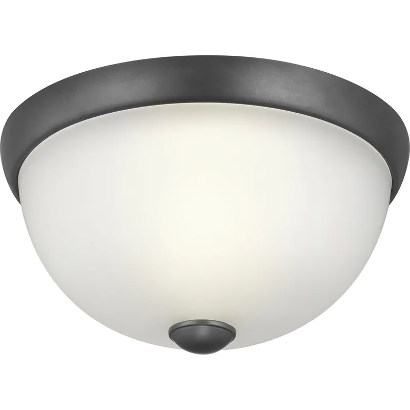 One-Light 11" Glass Dome Flush Mount — Progress Lighting LED Post Top Lights  