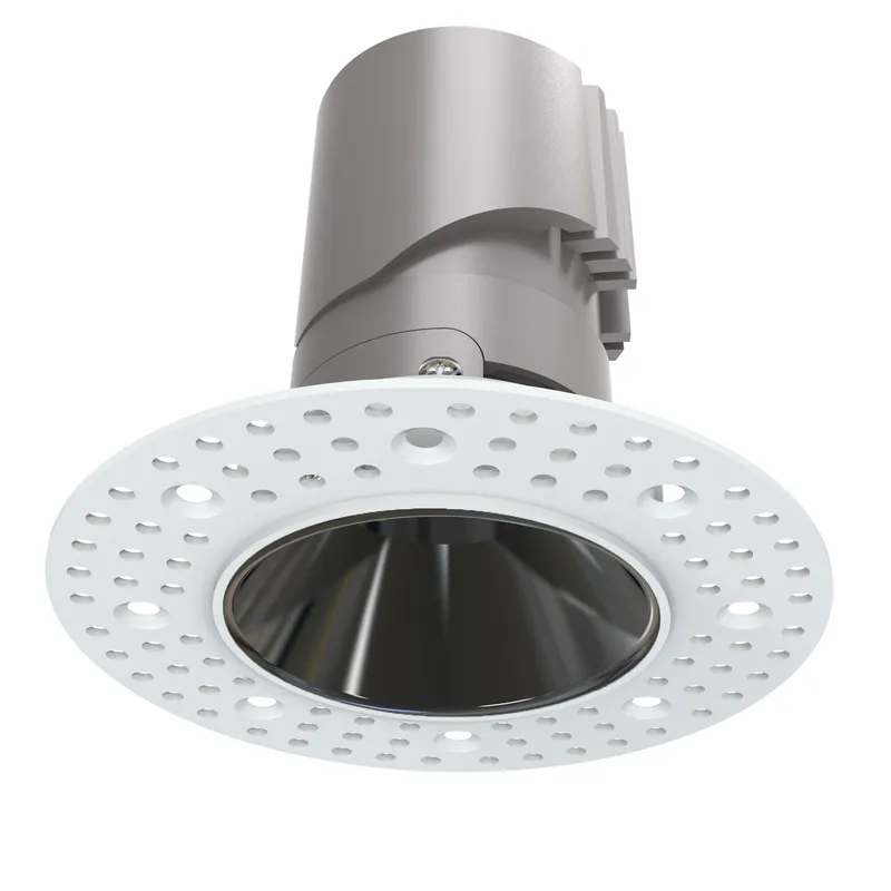 VONN VELLA VM050-VF51RF01T Hotel Line 2" ETL Certified Technical LED Downlight with Fixed Spackle Flange Round Trim Recessed — VONN Lighting LED Downlights 7.0W 4000K