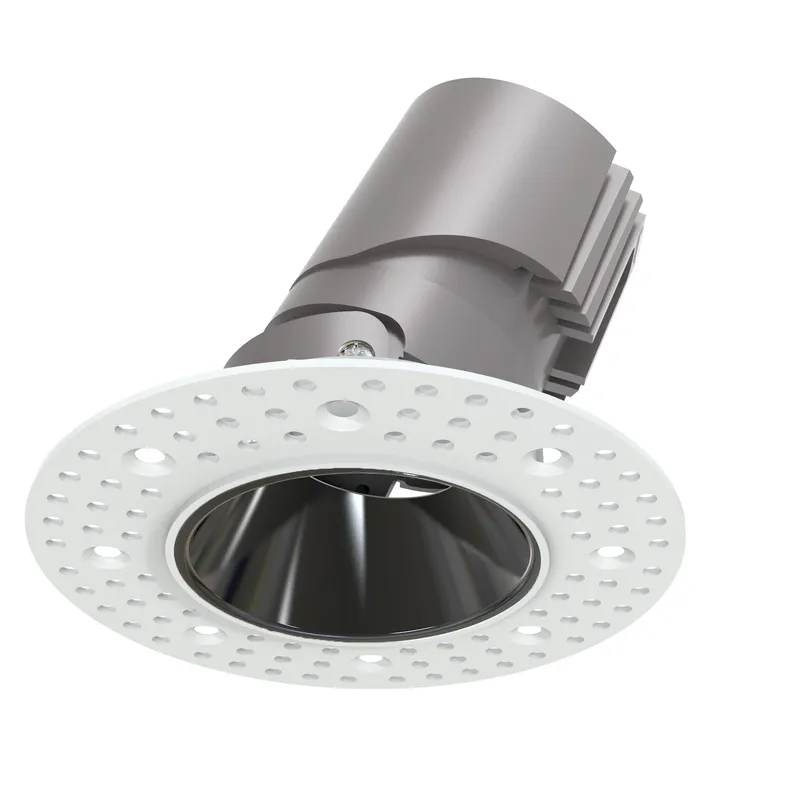 VONN VELLA VM050-VF51RA01T Hotel Line 2" ETL Certified Technical LED Downlight with Adjustable Spackle Flange Round Trim Recessed — VONN Lighting LED Downlights 7.0W 4000K