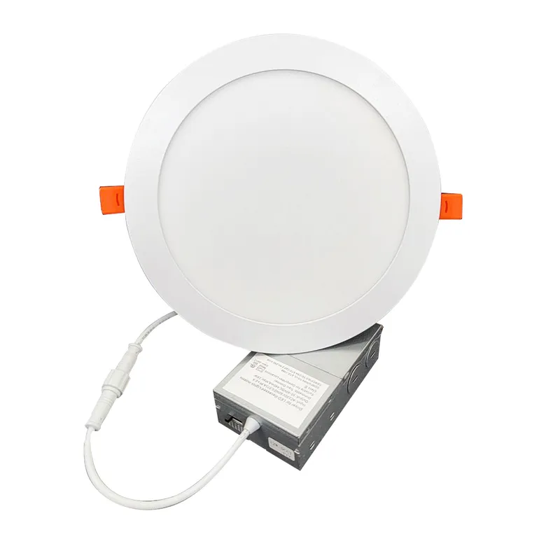 VONN Eco Line VEL918G9CCT120DRAWH 8.75" Round 18W Integrated LED Recessed Ultra Thin Downlight, ETL Certified, CCT Adjustable, White — VONN Lighting LED Downlights 18.0W 