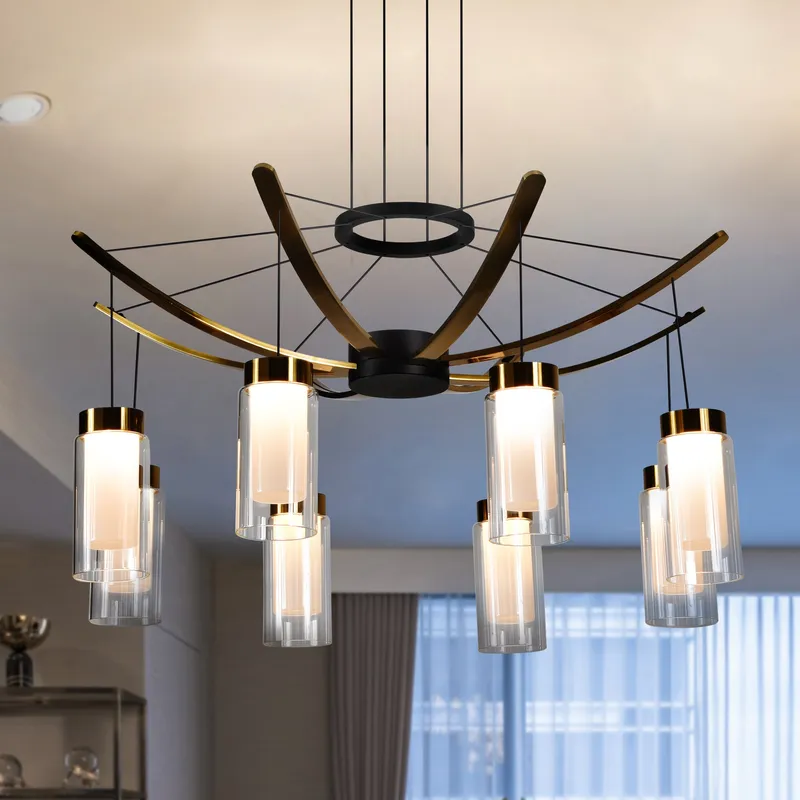 VONN Artisan Genoa 24" Integrated LED Pendant Black VAC3118BL — VONN Lighting LED Pendant Lights  3000K