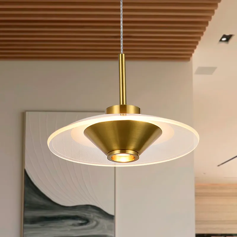 VONN Artisan Ferrara VAP2321AB 7" Integrated LED ETL Certified Height Adjustable Pendant, Antique Brass — VONN Lighting LED Pendant Lights  