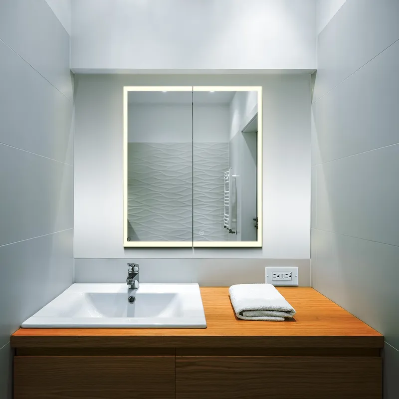 VONN VCS2A6S08202TW Tunable White Medicine Cabinet 24"W x 28"H x 5.3"D or 30"W x 28"H x 5.3"D — VONN Lighting LED General Lighting  6000K