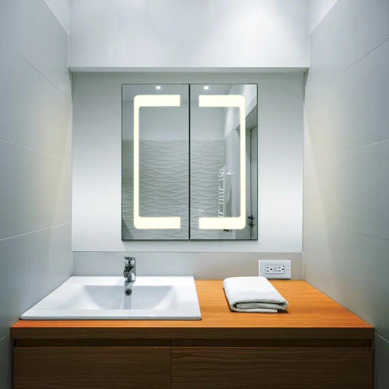 VONN VCS2A3H01302 Integrated LED Medicine Cabinet 24"W x 28"H x 4.75"D or 30"W x 28"H x 4.75"D — VONN Lighting LED General Lighting  3000K