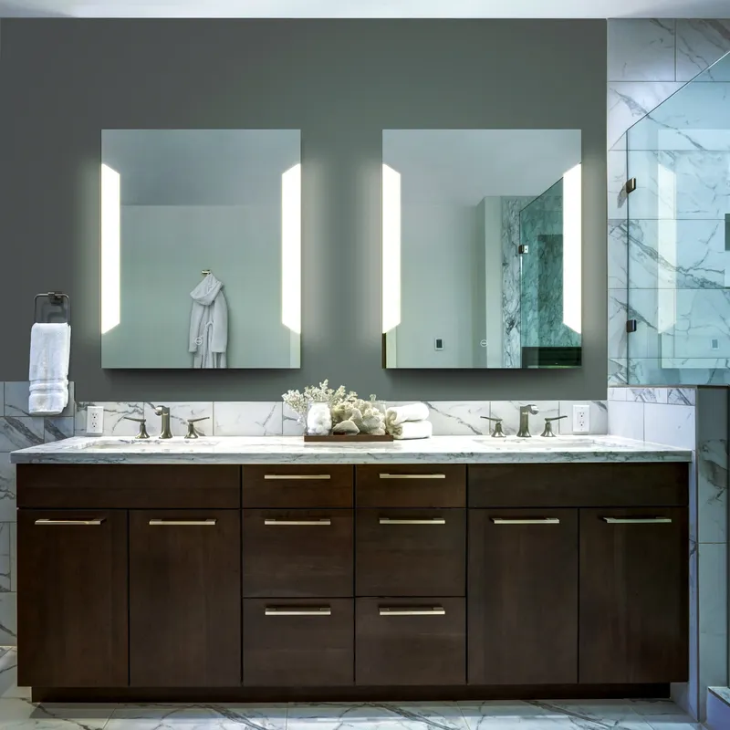 VONN VMRS2640ATW Tunable White LED Bath Mirror in Silver, Rectangle 24"W x 30"H or 30"W x 36"H — VONN Lighting LED Wall Lights  6000K