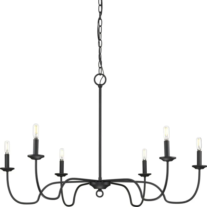 Canebrake Collection Six-Light Chandelier Light — Progress Lighting LED Landscape Lights  