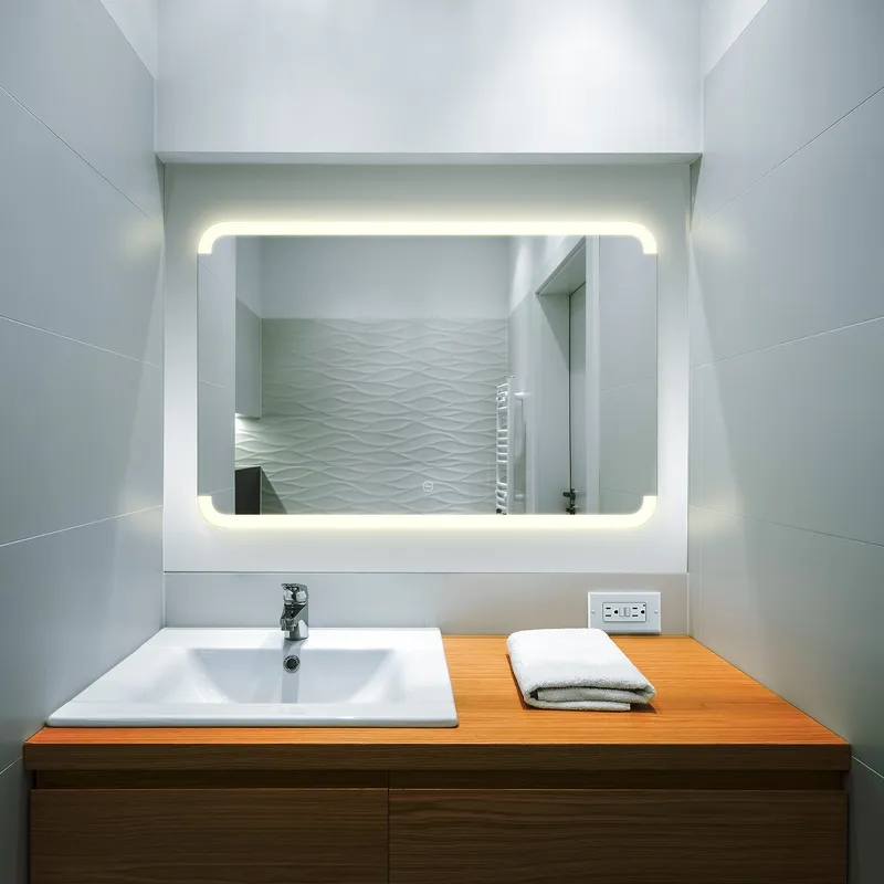 VONN VMRS2240ATW Tunable White LED Bath Mirror in Silver, Rectangle 36"W x 24"H — VONN Lighting LED Wall Lights  6000K