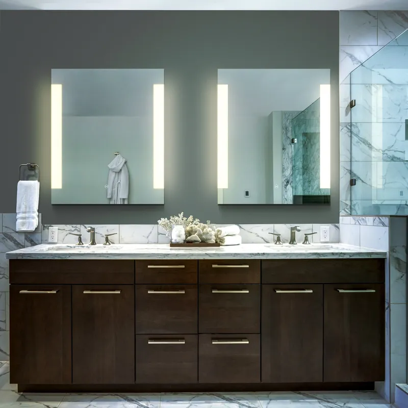 VONN VMRS1830ATW Tunable White LED Bath Mirror in Silver, Rectangle 24"W x 30"H or 30"W x 36"H — VONN Lighting LED Wall Lights  6000K