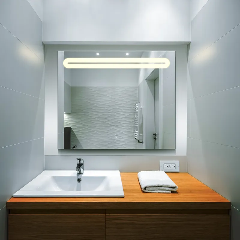 VONN VMRS0230 LED Bath Mirror in Silver, Rectangle 30"W x 24"H or 36"W x 30"H — VONN Lighting LED Wall Lights  3000K