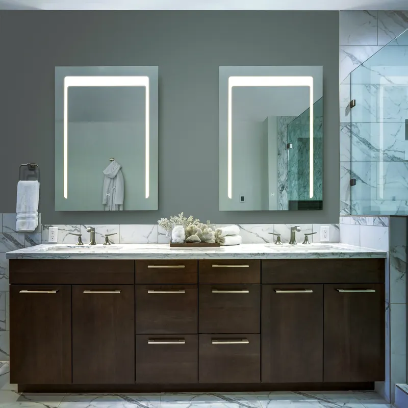 VONN VMRS0130 LED Bath Mirror in Silver, Rectangle 24"W x 30"H or 30"W x 36"H — VONN Lighting LED Wall Lights  3000K