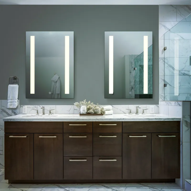 VONN VMRH0320TW Tunable White LED Bath Mirror in Silver, Rectangle 24"W x 30"H or 30"W x 36"H — VONN Lighting LED Wall Lights  6000K