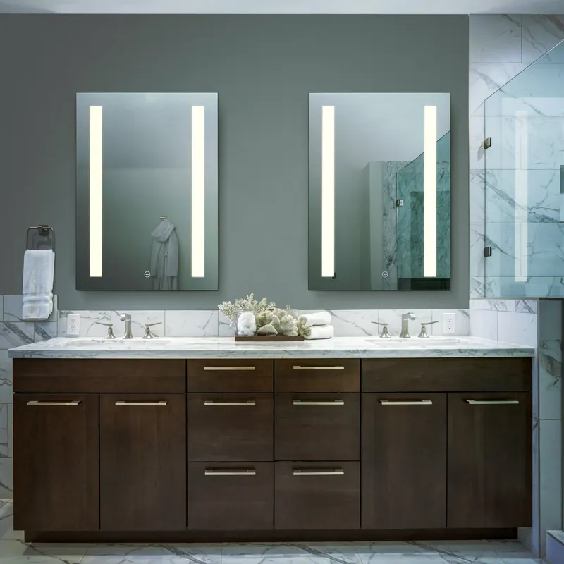 VONN VMRH0320 LED Bath Mirror in Silver, Rectangle 24"W x 30"H or 30"W x 36"H — VONN Lighting LED Wall Lights  3000K