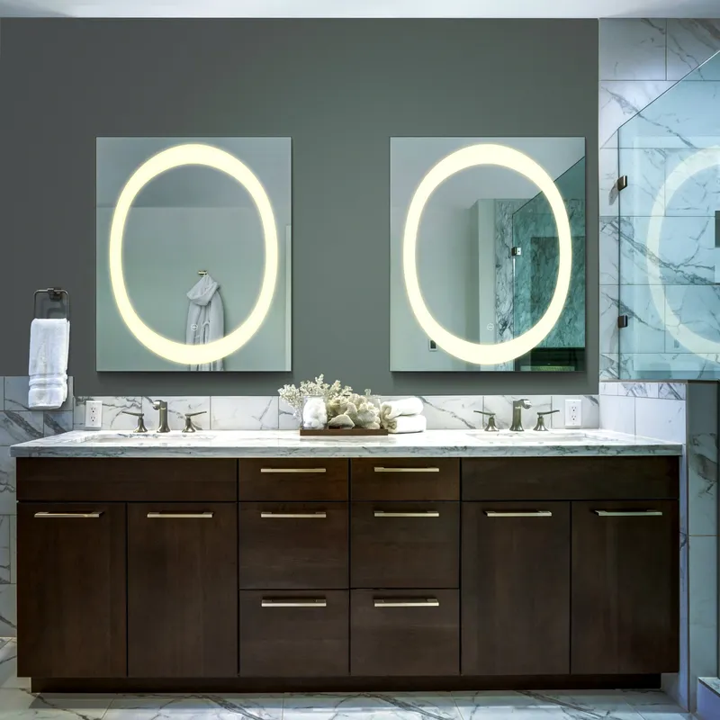 VONN VMRH0230TW Tunable White LED Bath Mirror in Silver, Rectangle 24"W x 30"H or 30"W x 36"H — VONN Lighting LED Wall Lights  6000K