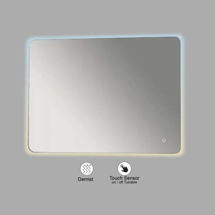 VONN VMRS0320TW Tunable White LED Bath Mirror in Silver, Rectangle 30"W x 24"H or 36"W x 30"H — VONN Lighting LED Wall Lights  