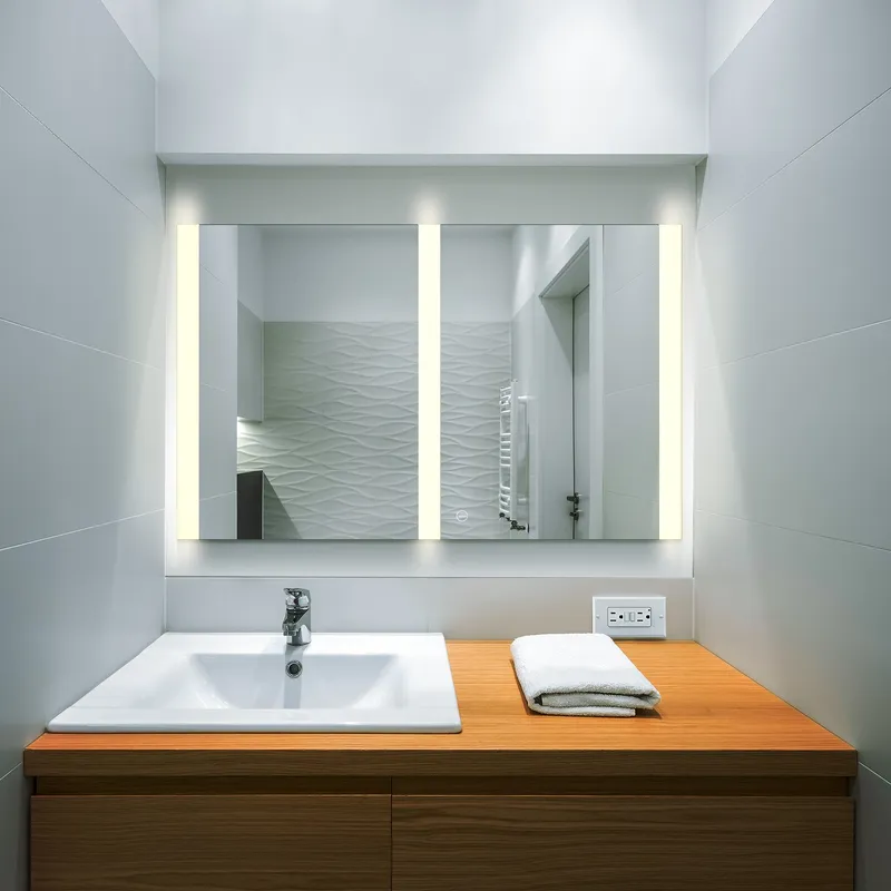 VONN VMRS7130A LED Bath Mirror in Silver, Rectangle 48"W x 30"H — VONN Lighting LED Wall Lights  