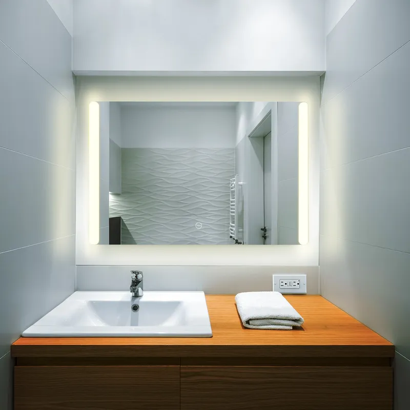 VONN VMRS7030ATW Tunable White LED Bath Mirror in Silver, Rectangle 30"W x 24"H or 36"W x 30"H — VONN Lighting LED Wall Lights  