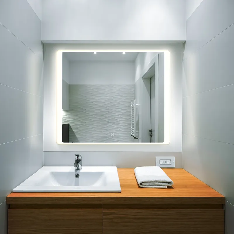 VONN VMRS6830A LED Bath Mirror in Silver, Rectangle 30"W x 24"H or 36"W x 30"H — VONN Lighting LED Wall Lights  