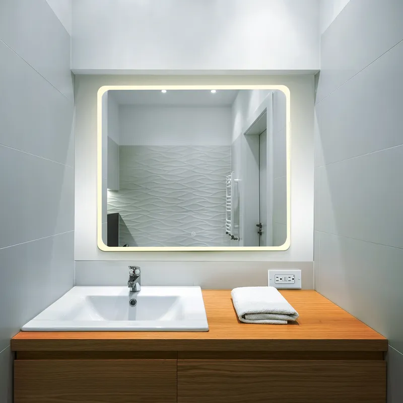 VONN VMRS6630ATW Tunable White LED Bath Mirror in Silver, Rectangle 30"W x 30"H — VONN Lighting LED Wall Lights  
