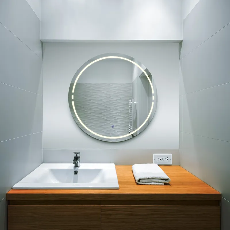 VONN VMRS6620 LED Bath Mirror in Silver, Round 30"W x 30"H — VONN Lighting LED Wall Lights  
